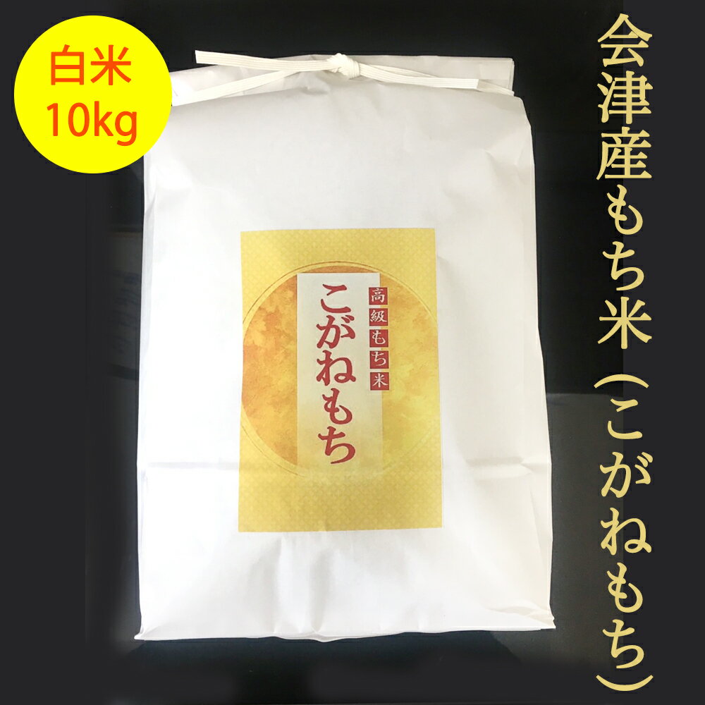 会津産もち米 (こがねもち) 白米10kg｜令和5年産 会津若松市 もちごめ ごはん [0280]