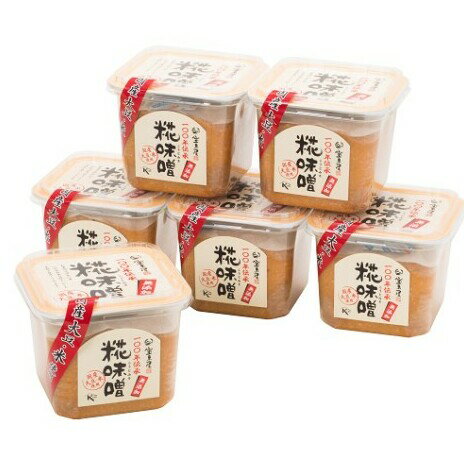 【ふるさと納税】【定期便4回】100年伝承 糀味噌 750g×6個入り（1月、4月、7月、10月：合計4回発送）＜宝来屋本店＞　【定期便・米味噌・糀味噌・味噌・みそ・無添加】