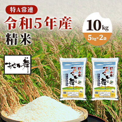 【ふるさと納税】令和4年産 福島県産 あさか舞コシヒカリ 精米10kg（5kg×2袋）　【 お米 白米 ライス ご飯 ブランド米 銘柄米 お弁当 おにぎり 1等米 特A 産地直送 主食 炭水化物 】　お届け：2022年11月上旬頃から順次発送予定