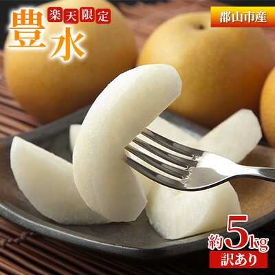 【ふるさと納税】【楽天限定】【訳あり】梨 豊水 約5kg【若林果樹園】　 果物 フルーツ 甘い 果汁たっぷり ジューシー 秋の味覚 旬の果物 　お届け：2024年9月1日～2024年9月10日までのサムネイル