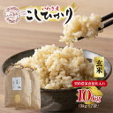 【ふるさと納税】【契約農家直接仕入れ米】福島県いわき市産「コシヒカリ」玄米10kg(5kg×2袋)(おいしい炊き方ガイド付き)