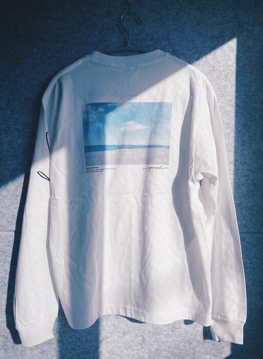 いわき市発D2Cブランド「yourmood」 NEWSTANDARD ロングスリーブTシャツ WHITE