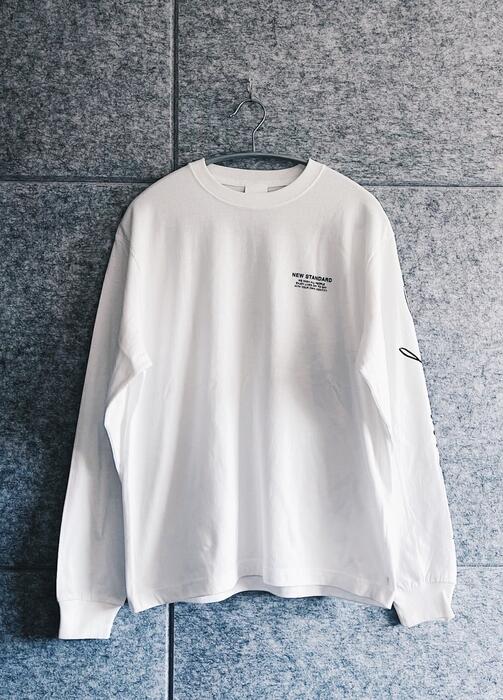 【ふるさと納税】いわき市発D2Cブランド「yourmood」　NEWSTANDARD　ロングスリーブTシャツ　WHITE