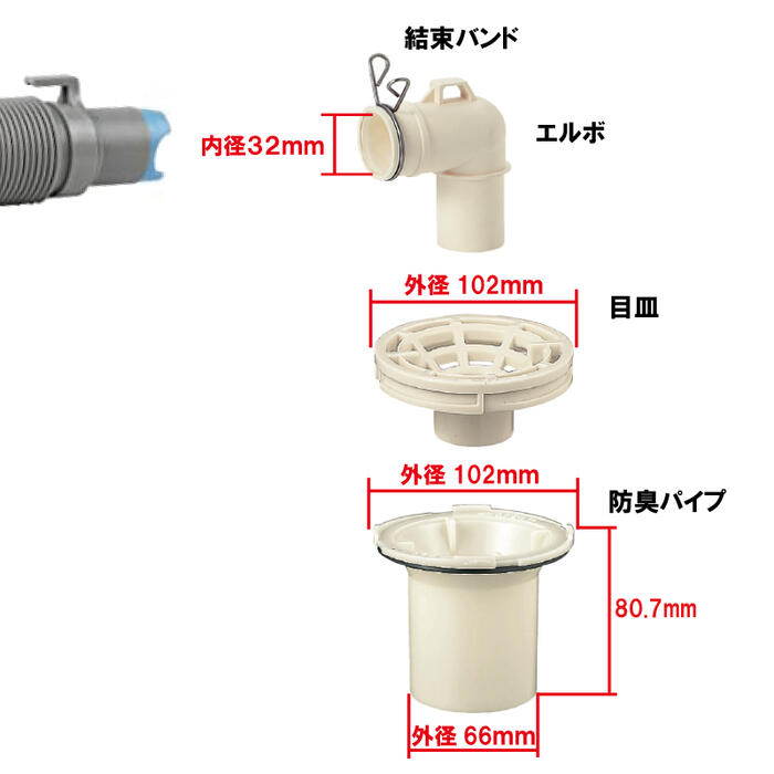 【ふるさと納税】洗濯機パン排水口交換キット　CTSIV