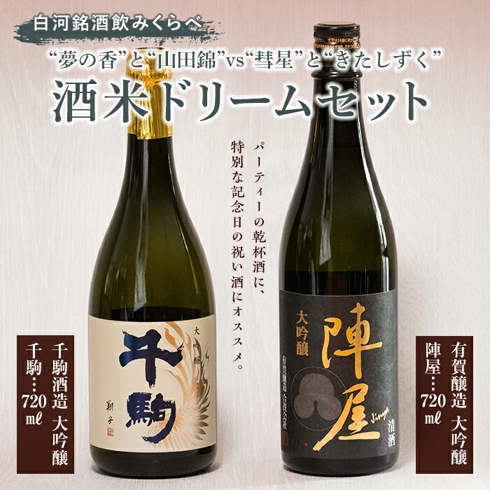 【ふるさと納税】2022年度全国新酒鑑評会　金賞セット（陣屋・大吟醸、千駒・大吟醸） F21R-592のサムネイル