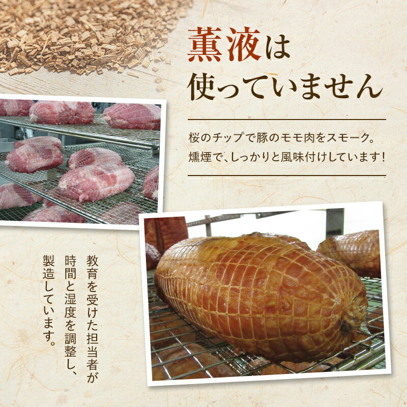 【ふるさと納税】＜サガミハム＞丸ごとそのまま！切り分けて美味しいスモークドハム約2.8kg 肉 お肉 豚肉 サラダ 惣菜 弁当 ステーキ 厚切り 福島県 白河市 F23R-463