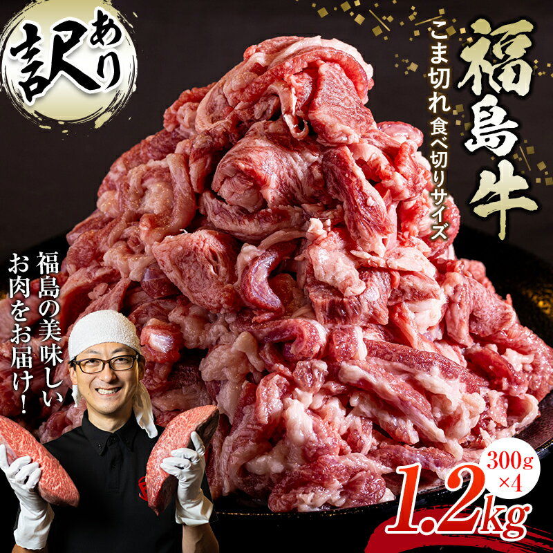 【ふるさと納税】＜訳あり＞限定 国産黒毛和牛 こま切れ食べ切りサイズ300g×5パック 合計1.5kg 小間切れ 牛肉 小分け お肉 F23R-551