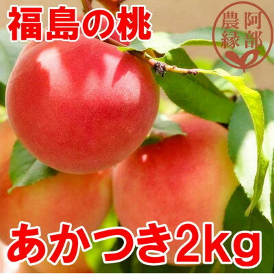 【ふるさと納税】阿部農縁　福島の桃　あかつき2kg(6～9玉