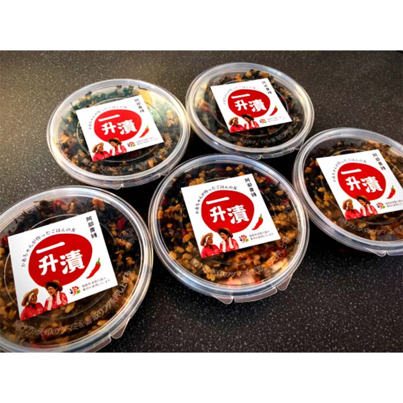 【ふるさと納税】東北の郷土料理 農家手作りのご飯のお供 一升漬 150g×5パック F7X-0038