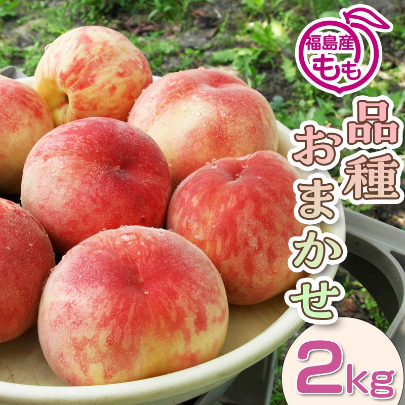 阿部農縁 福島県の桃 農家直送の完熟もも 品種おまかせ2kg(6〜9玉) ギフト・贈答用