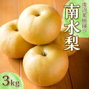 【ふるさと納税】渡辺果樹園の南水梨 約3kg<9月上旬〜9月下旬にお届け> F7X-0164