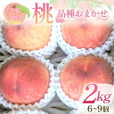 【ふるさと納税】桃 品種おまかせ 2kg 6〜9個 もも 贈答 プレゼント <佐藤果樹園> モモ 桃 デザート フルーツ 果物 F7X-0280