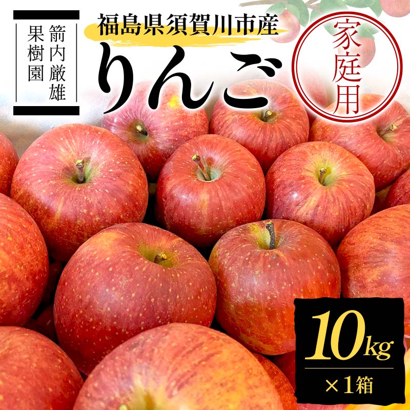 【ふるさと納税】須賀川市産 リンゴ 家庭用 10kg ＜箭内厳雄果樹園＞ りんご リンゴ 林檎 デザート フ..