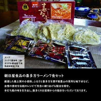福島県喜多方市 【ふるさと納税】喜多方ラーメン ラーメンどんぶり レンゲ セット しょうゆ味 みそ味 7食 画像3