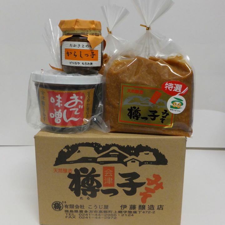 3位! 口コミ数「0件」評価「0」【年内発送】味噌 おでん味噌 醤油糀 天然醸造 調味料 樽っ子 セット 伊藤醸造店