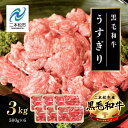 【ふるさと納税】 黒毛和牛 うすぎり 3kg ( 500g × 6パック ) 福島県二本松市産 薄切り 黒毛 和牛 肉 牛 牛肉 牛丼 国産牛 赤身 脂身 旨味...