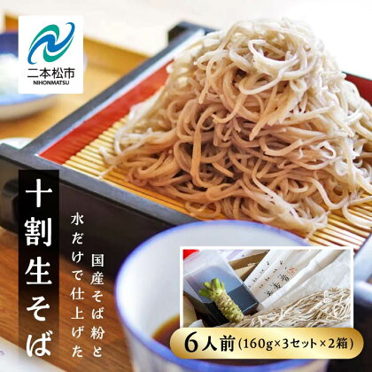 《蕎麦音の十割生そば》 3人前×2箱 つゆ 本わさび入り 麺 そば 蕎麦 グルメ つゆ わさび セット 人気 ランキング おすすめ ギフト 故郷 ふるさと 納税 福島 ふくしま 二本松市 送料無料 【蕎麦音】