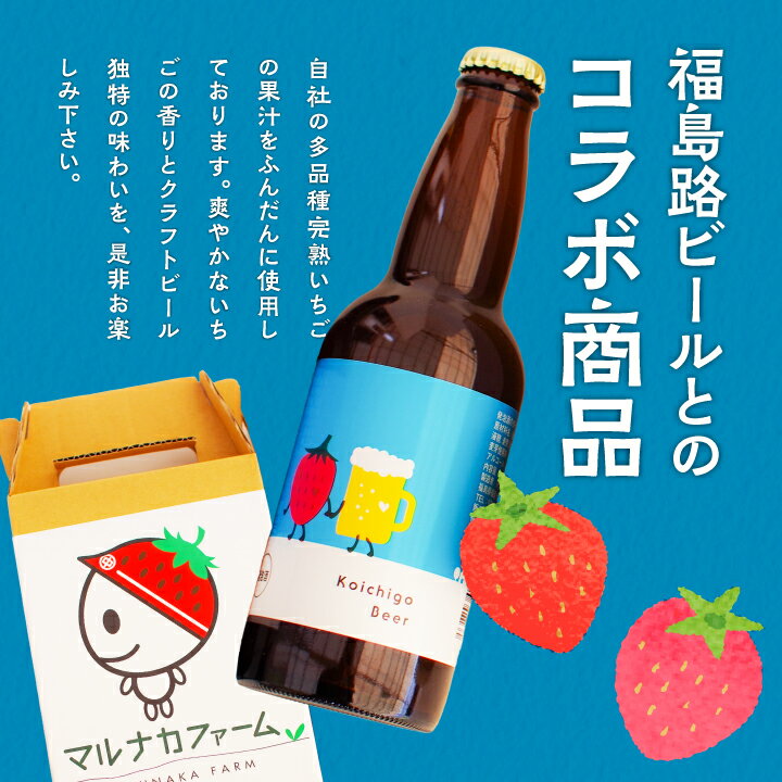【ふるさと納税】 Koichigo Beer 330ml×6本セット いちご 酒 ビール beer ストロベリー 苺 イチゴ フルーツ 果物 おすすめ お中元 お歳暮 ギフト 二本松市 ふくしま 福島県 送料無料 【まるなかファーム】