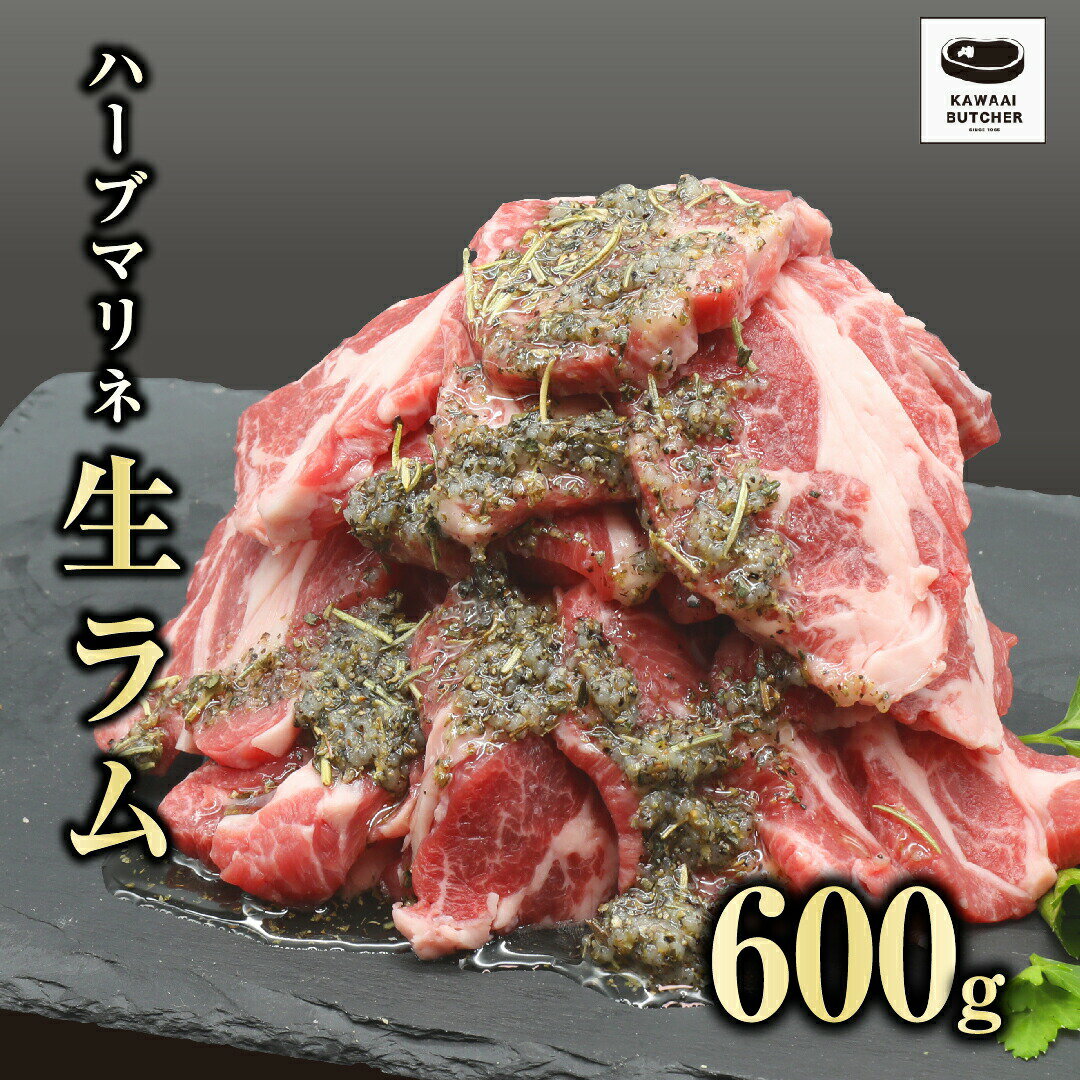 味付き 生ラム 600g 300g 2パック 生ラム 冷凍保存 肉 ラム 焼肉 BBQ おかず 高タンパク 低カロリー 自家製ハーブマリネ ランキング ギフト 贈答 プレゼント 熨斗 のし 牛 豚 鶏 羊 福島県 田村市 川合精肉店