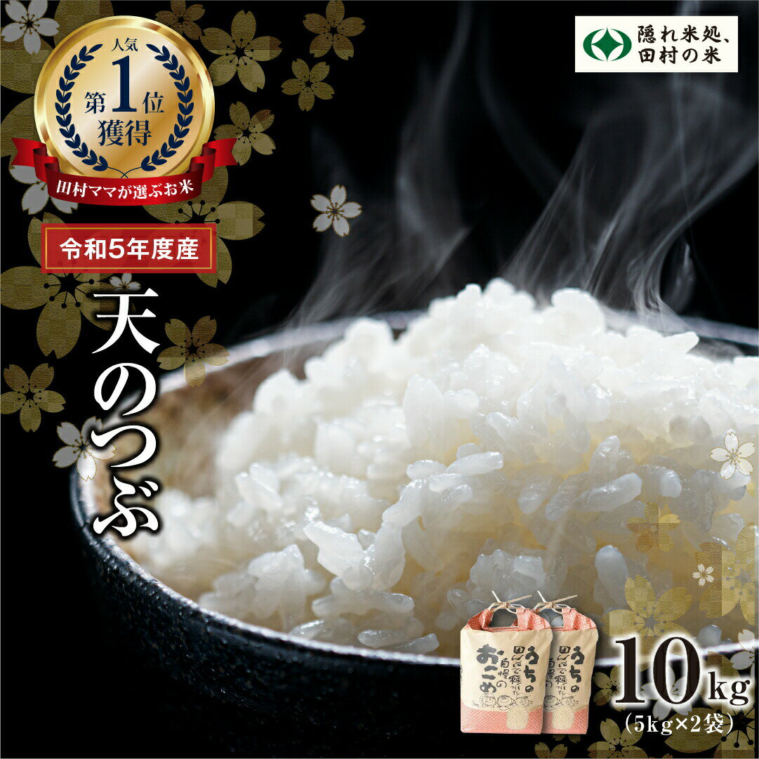 [令和5年産] 田村産 天のつぶ10kg(5kg×2袋) お米 福島県 田村市 田村 贈答 美味しい 米 kome コメご飯 特Aランク 一等米 単一米 精米 国産 おすすめ 送料無料 緊急支援品 生活応援 コロナ支援 ふぁせるたむら