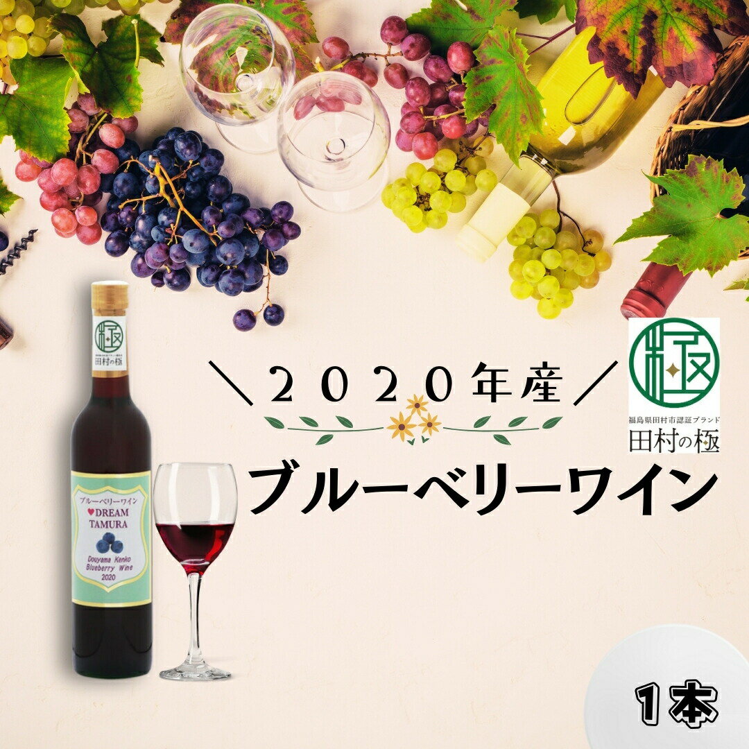 【ふるさと納税】ブルーベリーワイン2020 お酒 ワイン フルーツワイン アルコール ブルーベリー ギフト 国産 おすすめ お歳暮 送料無料 緊急支援品 生活応援 コロナ支援 福島県 田村市 堂山健康ブルーベリー園