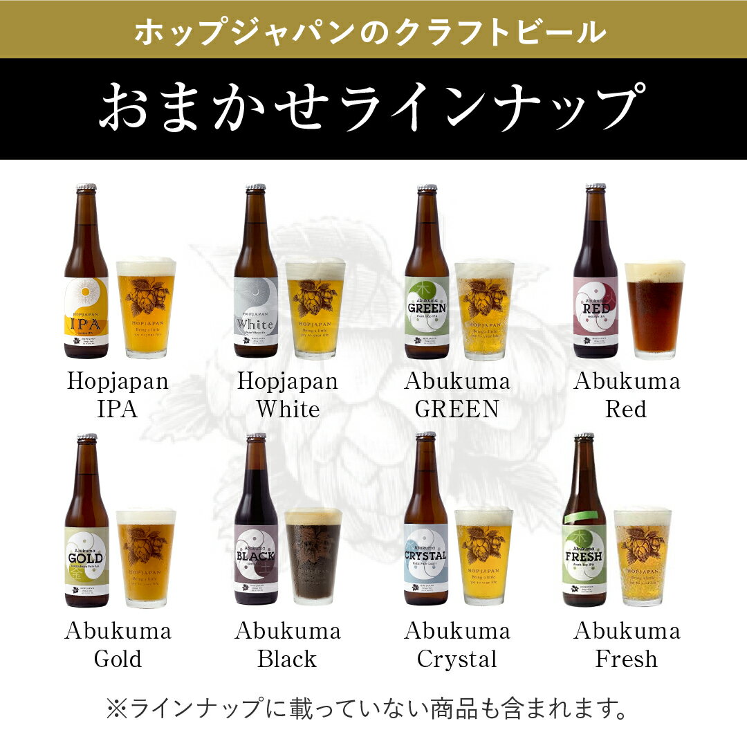 【ふるさと納税】 ホップジャパン クラフトビール 8本 おまかせセット 呑み比べ 飲み比べ 贈り物 プレゼント ホップ IPA ビール ビア Beer 地ビール 映え オシャレ お洒落 地酒 地域限定 福島県 田村市 HOPJAPAN ホップジャパン