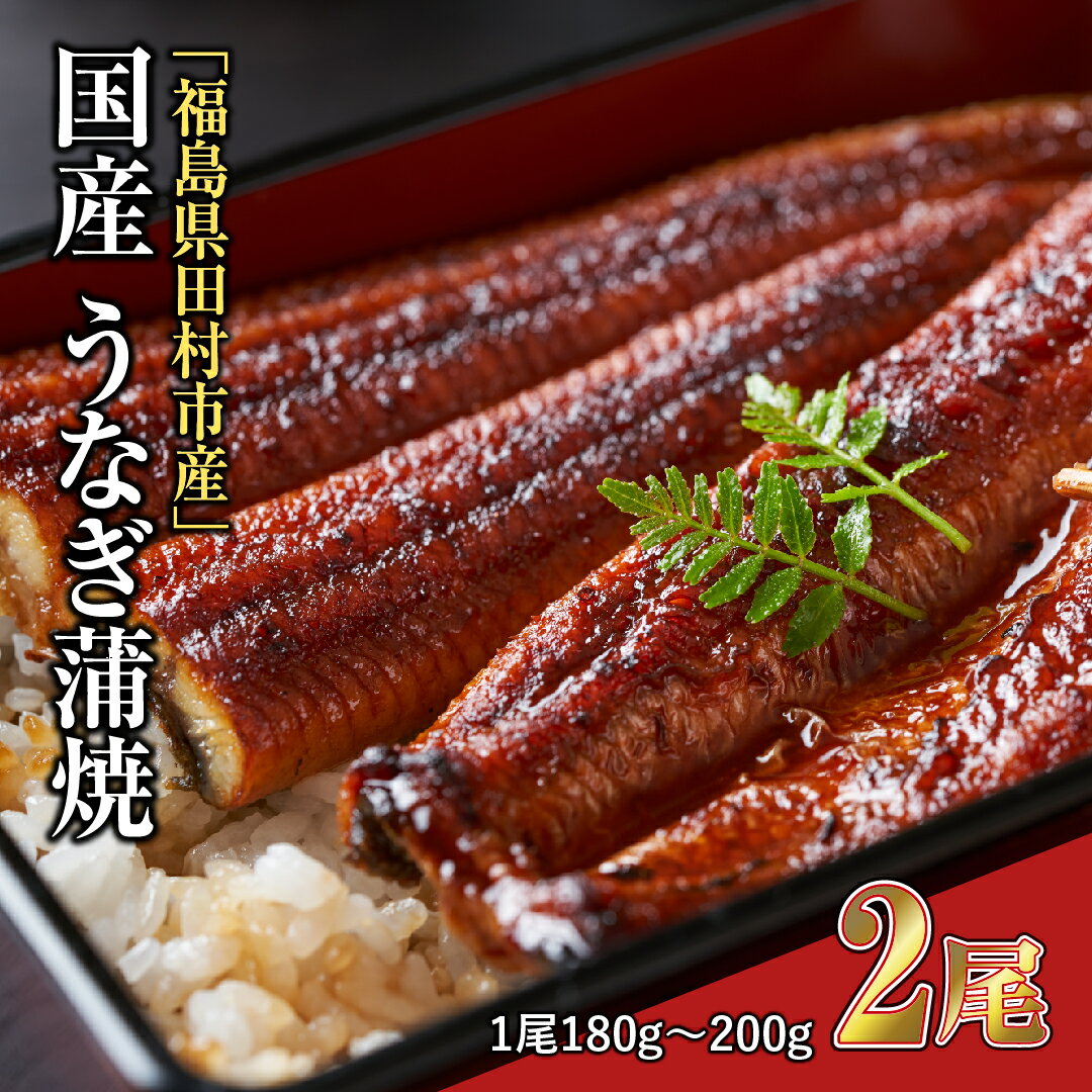 【ふるさと納税】 国産 福うなぎ 蒲焼 180g～200g 2尾 肝吸いセット 魚 養殖 ウナギ 鰻 肉厚 冷凍 ギフト 贈答 贈り物 福島県 田村市 ニューフロンティア