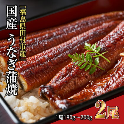 国産 福うなぎ 蒲焼 (180g～200g) 2尾 肝吸いセット 魚 養殖 ウナギ 鰻 肉厚 冷凍 ギフト 贈答 贈り物 福島県 田村市 ニューフロンティア