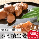 【ふるさと納税】香の蔵 みそ漬生姜 800g(160g×5袋) | 漬物 詰め合わせ ギフト 贈り物 贈答品 おつまみ おかず 香の蔵