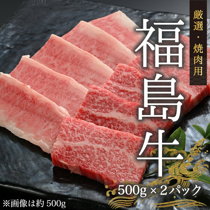 【ふるさと納税】今野畜産 福島牛／厳選焼肉用 500g 2パック 【42002】