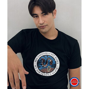 【ふるさと納税】南相馬市 マンホールTシャツ 黒 Mサイズ【4900601】
