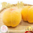 【ふるさと納税】【2026年出荷分先行予約】福島県産 黄色い桃 (黄金桃または黄貴妃) 4玉入り (約1.2kg) 株式会社エールアップ 特秀 伊達の桃 桃 フルーツ 果物 もも モモ momo F21C-078