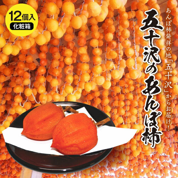 【ふるさと納税】五十沢のあんぽ柿 12個入り 化粧箱　F20C-247