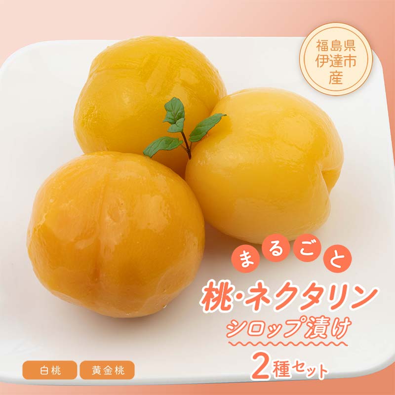 まるごと桃・ネクタリン2種セット(白桃2つ、黄金桃1つ) F20C-335