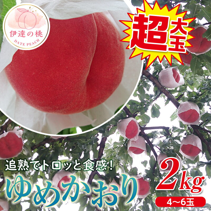 【ふるさと納税】《先行予約》 福島の桃 【極大玉】ゆめかおり 2kg（4～6玉） 桃 もも モモ 極晩生種 果物 フルーツ …