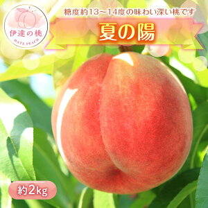 【ふるさと納税】【2026年出荷分先行予約】福島県産 夏の陽 約2kg (7~9玉) 高橋もも園 伊達市で開発 中玉 柔らかめ 伊達の桃 フルーツ 果物 もも モモ momo F20C-454