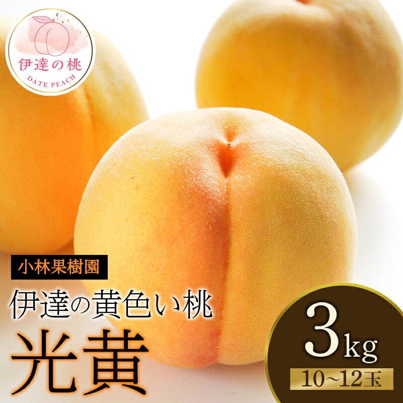 【ふるさと納税】《先行予約》【夏の贅沢な味わい】黄色い桃 光黄 3kg（10～12玉） 桃 もも モモ 黄桃 こうき 果物 フルーツ 産地直送 国産 お取り寄せ 予約 ふるさと納税 福島県 伊達市 F20C-589