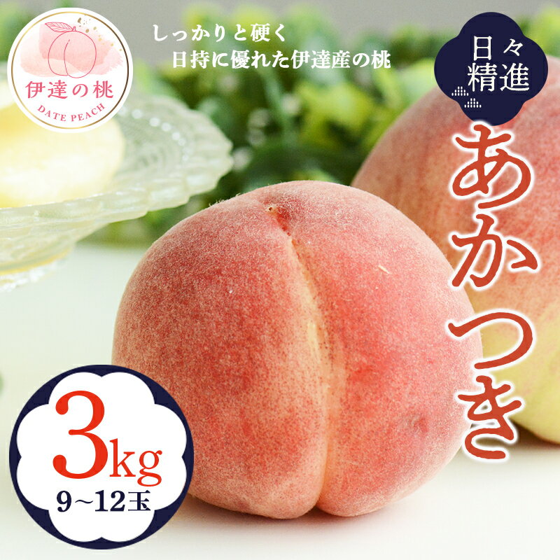 【ふるさと納税】福島県産 あかつき 3kg 2024年7月下旬～2024年8月中旬発送 先行予約 予約 伊達の桃 桃 もも モモ 果…