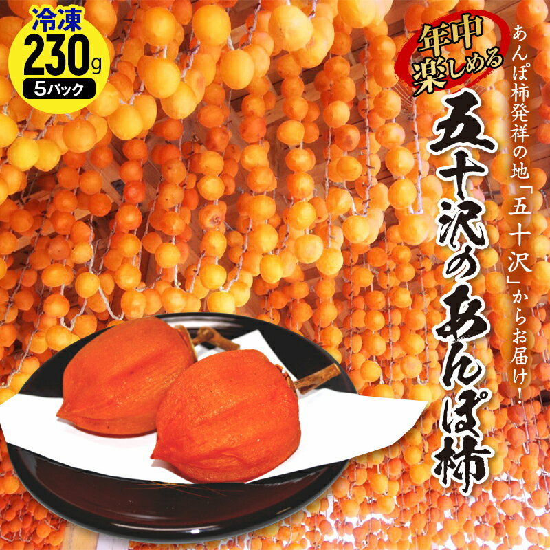 年中楽しめるあんぽ柿230g×5パック（冷凍） F20C-737