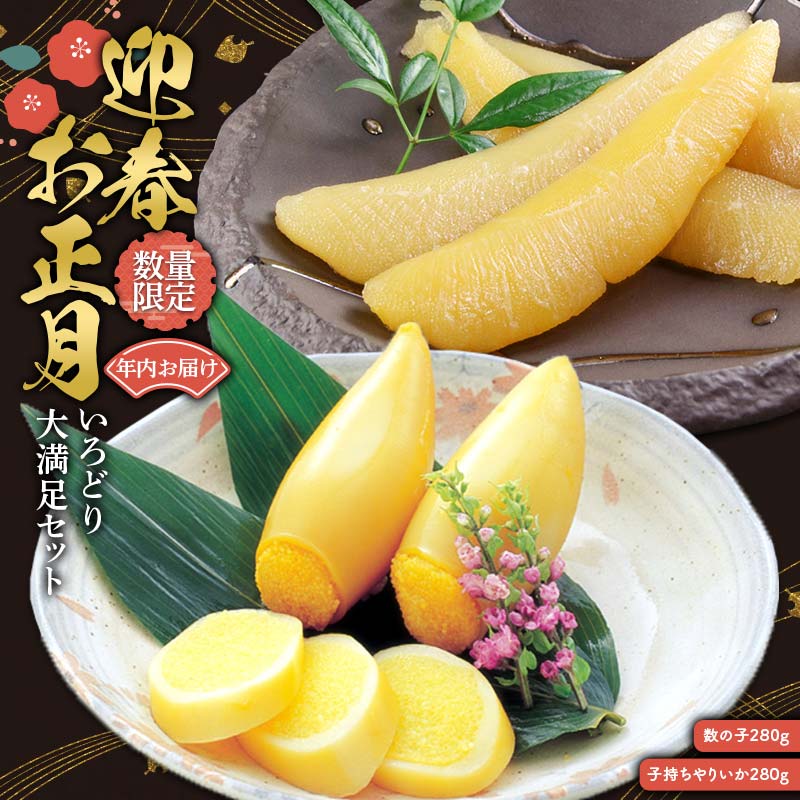 ＼年内お届け!/迎春お正月 いろどり大満足セット (数の子・子持ちやりいか) 12月以降順次発送 F21C-248