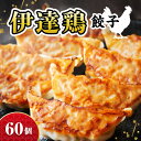 【ふるさと納税】福島県 伊達市産 【リピーター多数】旨味たっぷり 伊達鶏 餃子 60個入り(12個×5パック) 冷凍 銘柄鶏 ブランド鶏 ぎ..