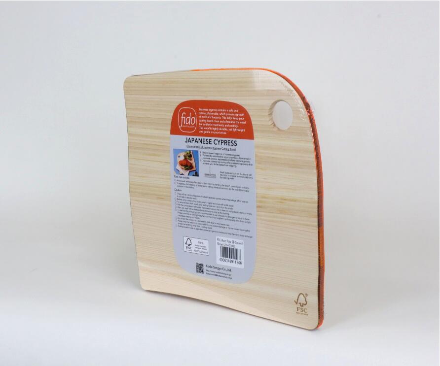 【ふるさと納税】FIDO WP Square(赤)　【07214-0170】 ウッドプレート まな板 まないた 木工 木製 ひのき ぬくもり 送料無料 福島県 本宮市 株式会社光大