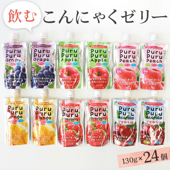 1位! 口コミ数「9件」評価「4.67」No.049 飲むこんにゃくゼリー　24個 ／ 蒟蒻ゼリー 食物繊維 コラーゲン 送料無料 福島県 特産品