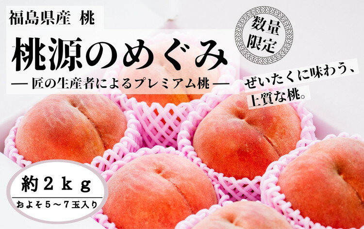 ◆2024年夏発送◆桃源のめぐみ 〜産直・桃・約2kg〜※着日指定不可※離島への配送不可※2024年7月中旬〜9月中旬頃に順次発送予定