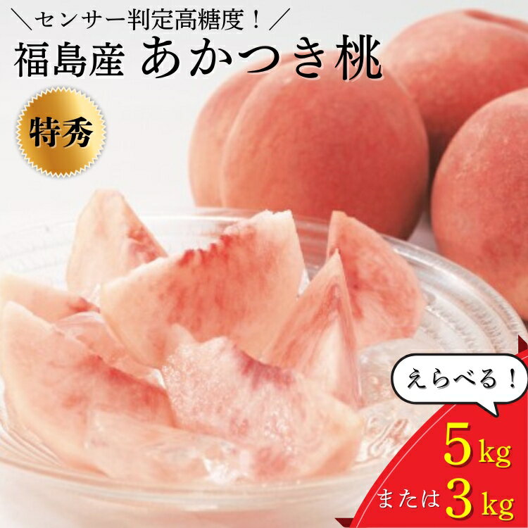 【ふるさと納税】透過式光センサーあかつき桃　特秀5kg相当＜ ふくしま未来農業協同組合 ＞※ ふくしま 桃 福島 もも 国見 モモ※2023年7月中旬～8月上旬頃に順次発送予定※沖縄・離島への配送不可のサムネイル