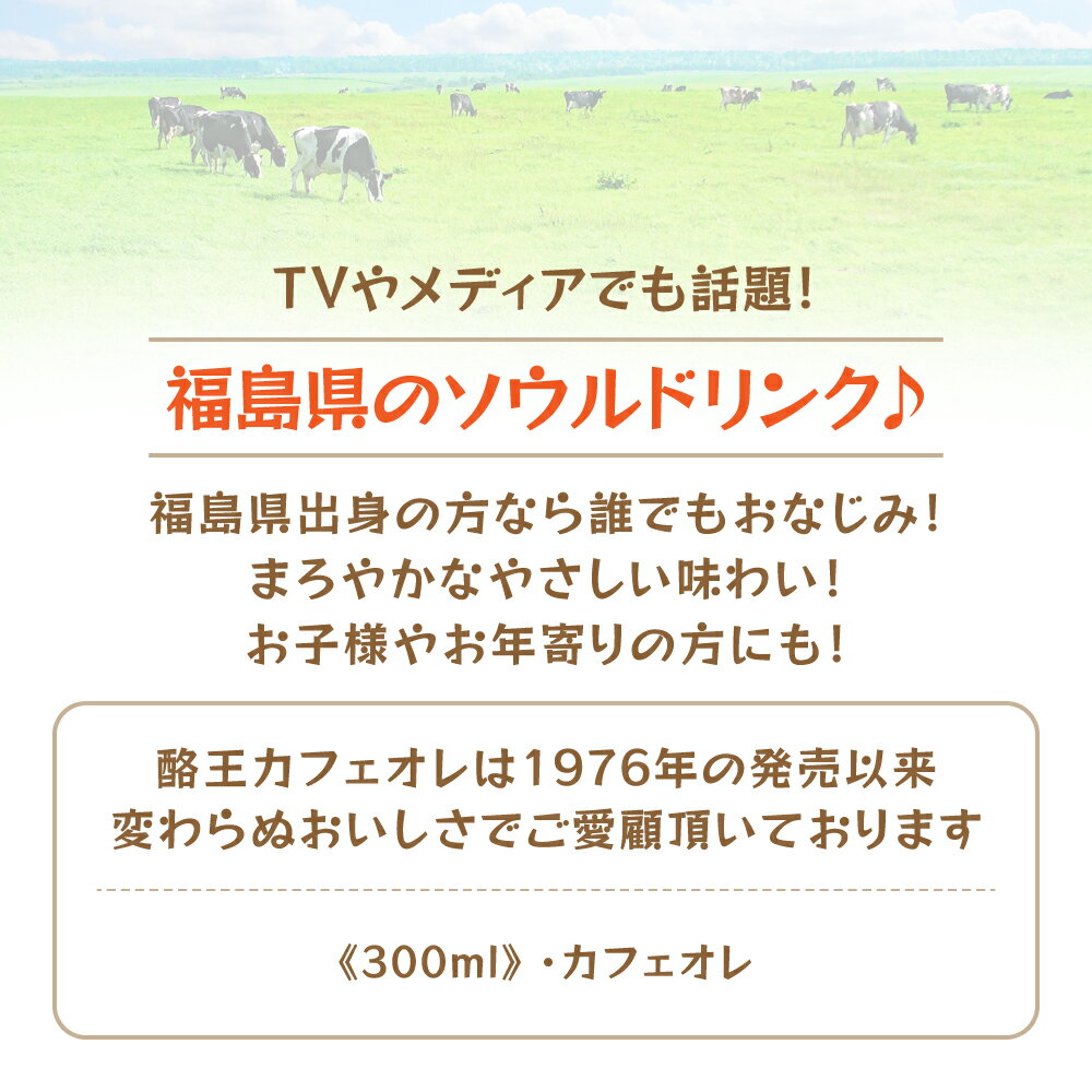 【ふるさと納税】 酪王カフェオレ 9本 セット （300ml×9本）【01131】 酪王 カフェオレ コーヒー 珈琲 牛乳 コーヒー牛乳 ミルク 生乳 乳飲料 カフェ 福島 ご当地 カフェ・オ・レ カフェオーレ