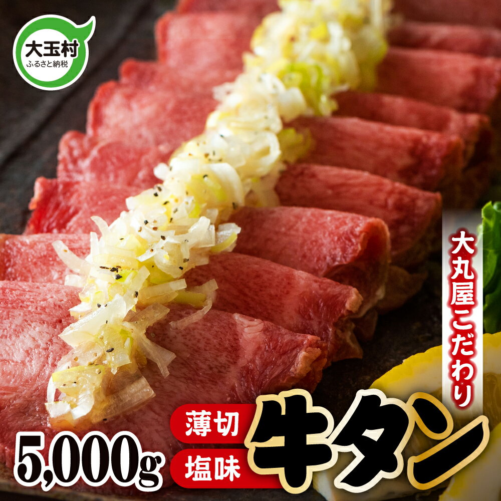 【ふるさと納税】 牛タン 薄切り 5000g 牛肉 小分け 