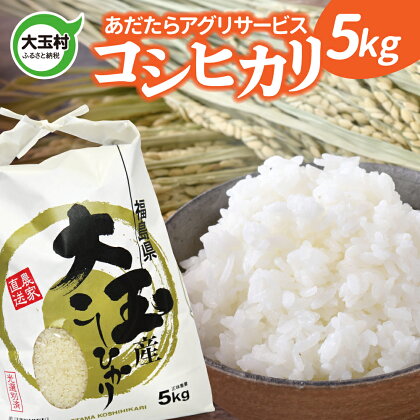 【令和5年度産】【あだたらアグリサービス】 コシヒカリ 5kg【21402】