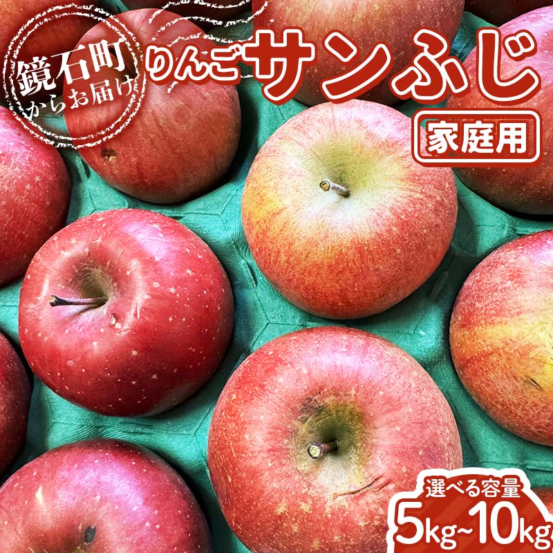 【ふるさと納税】\選べる容量/家庭用 りんご サンふじ リンゴ フルーツ 果物 F6Q-291var