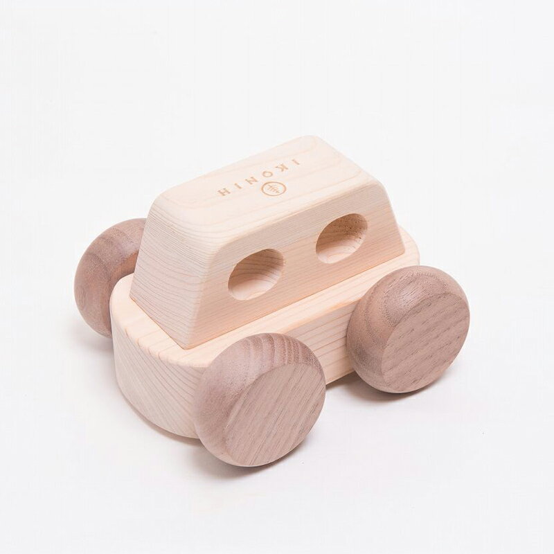 【ふるさと納税】塗料を使わない檜のおもちゃ IKONIH オルゴールカー おもちゃ 玩具 ひのき F6Q-372